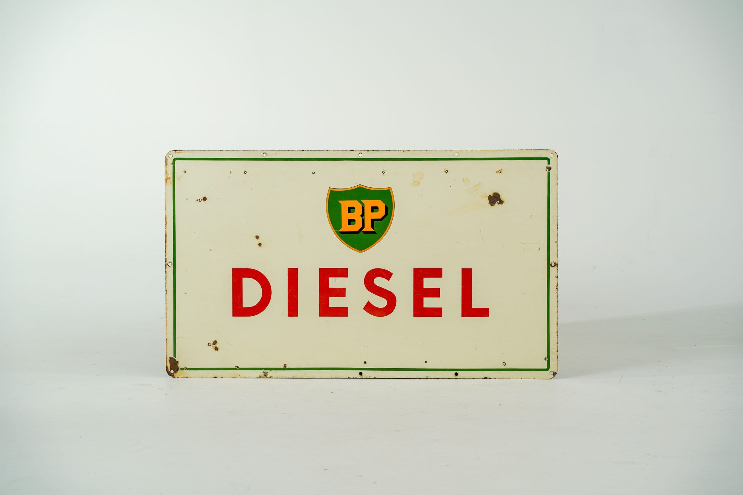 BP Diesel Plate Sign - Front view