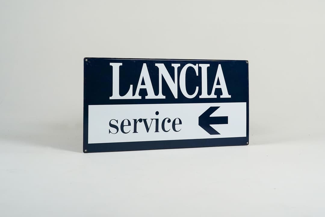Lancia Service - Enamel Sign